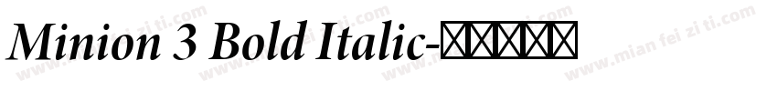 Minion 3 Bold Italic字体转换
